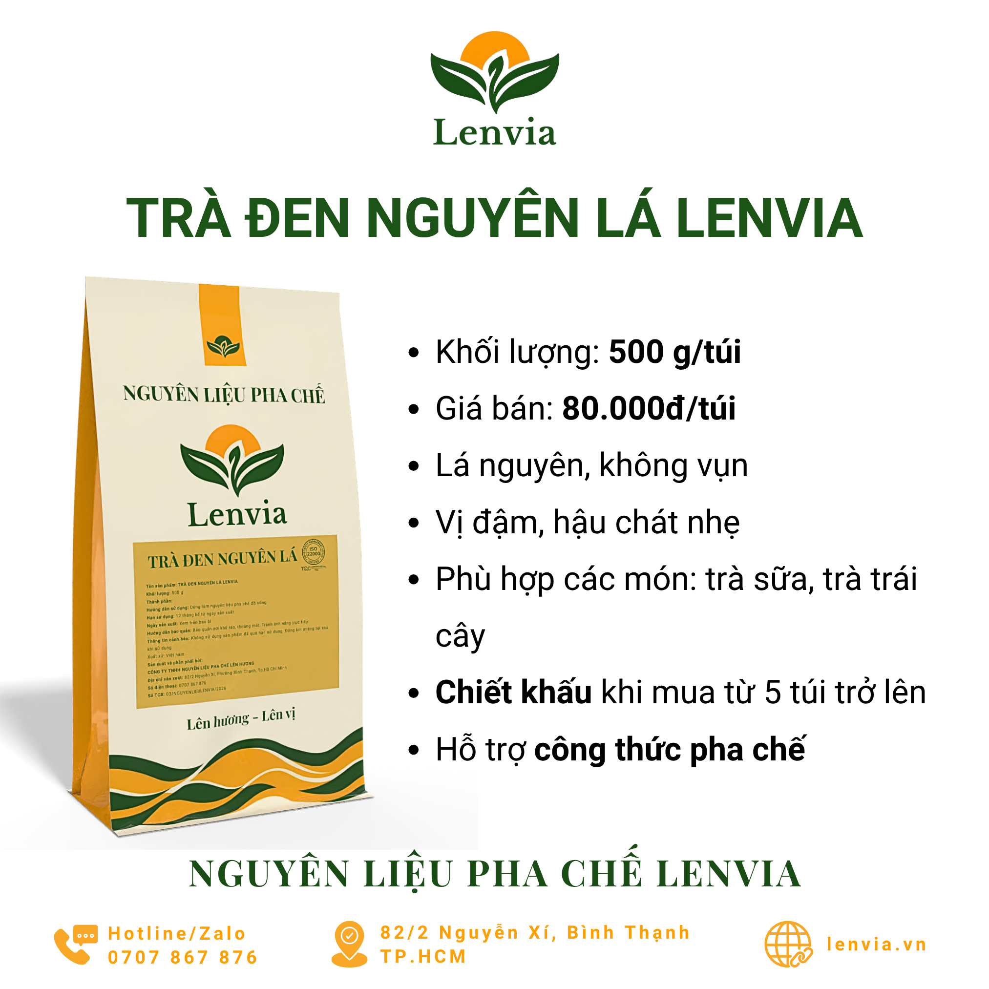 Trà đen nguyên lá Lenvia - Ảnh 2