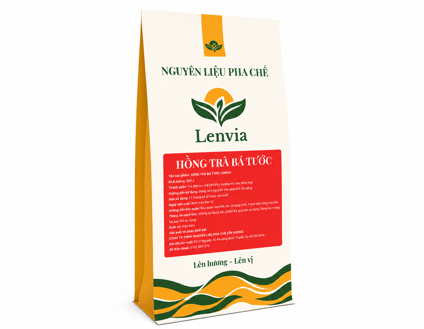 Hồng trà bá tước Lenvia túi 500g