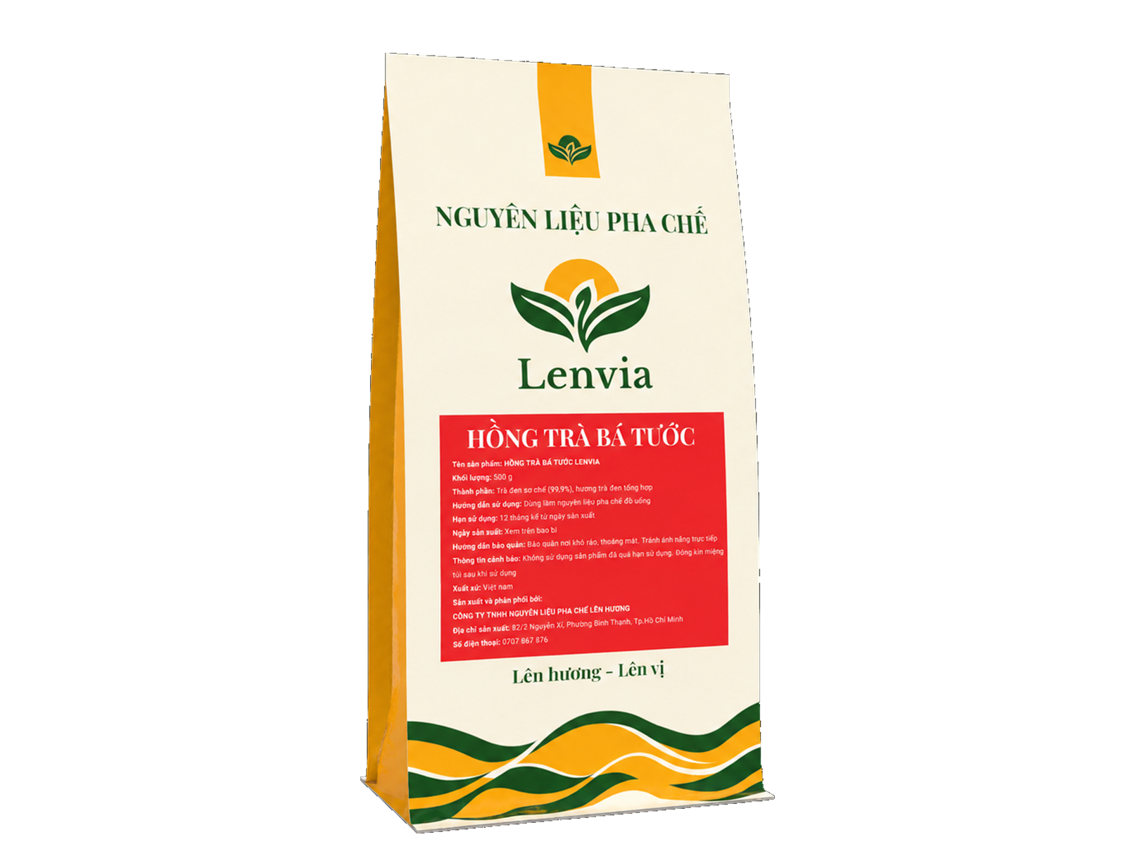 Hồng trà bá tước Lenvia túi 500g
